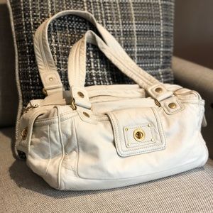 Marc Jacobs | White Leather Turnlock Satchel Bag